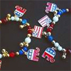 Laura Bush Stretch Elephant American Flag Bracelet