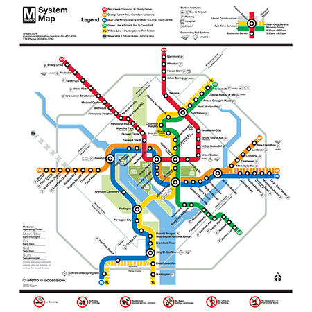 Metro System Map Poster