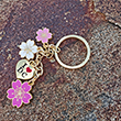 I Love Washington DC Cherry Blossoms Charm Key Chain Ring