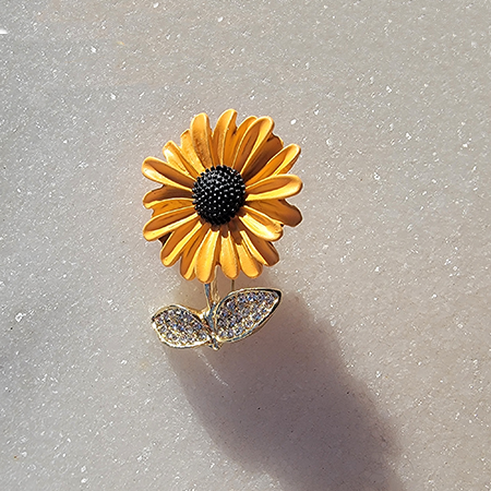 Mary Cassatt Sunflower Pin