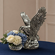 Large Spread-Wing Pewter Eagle Statue