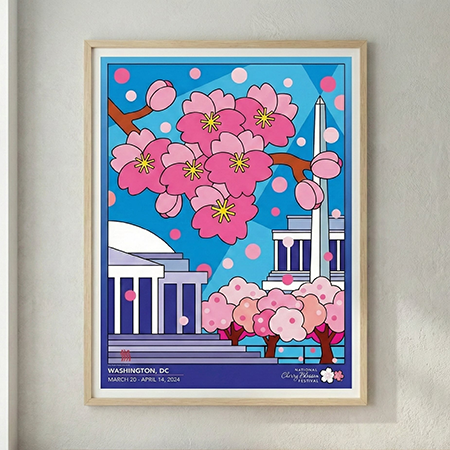 2024 Official National Cherry Blossom Festival Poster by Nicolas Shi