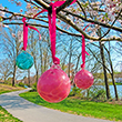 Glass Cherry Blossom Festival Ornament Set