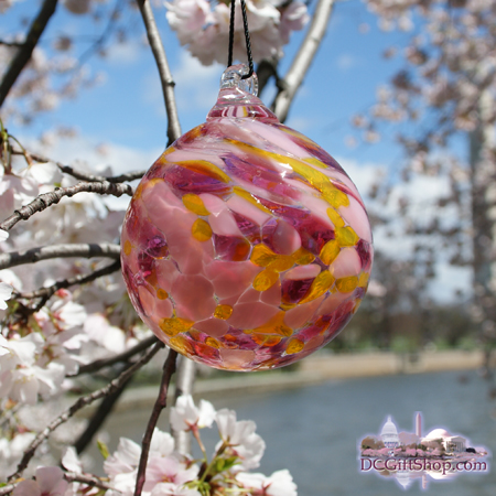 Cherry Blossom Glass Ornament
