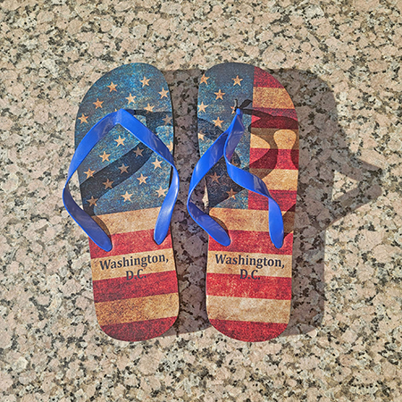 Mens American Flag Flip Flops