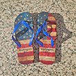 Mens American Flag Flip Flops