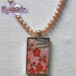 Japanese Washi Paper Necklace/Sterling Silver