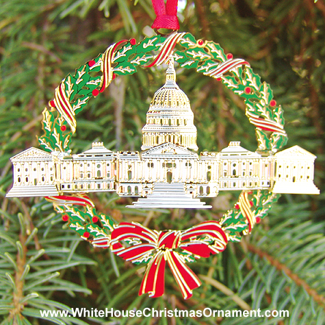 US Capitol Wreath Ornament