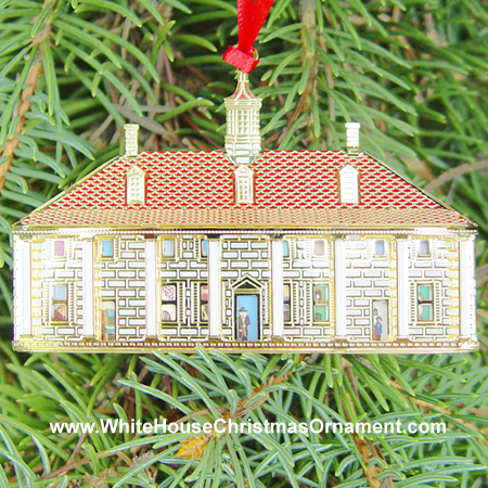 1999 Mount Vernon East Front Dollhouse Ornament