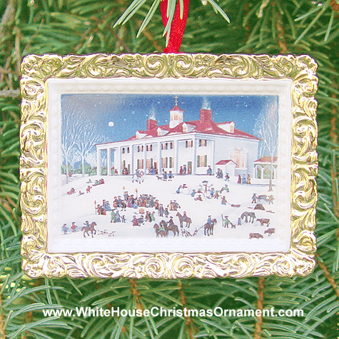 2000 Moonlight Caroling at Mount Vernon (East Front) Ornament