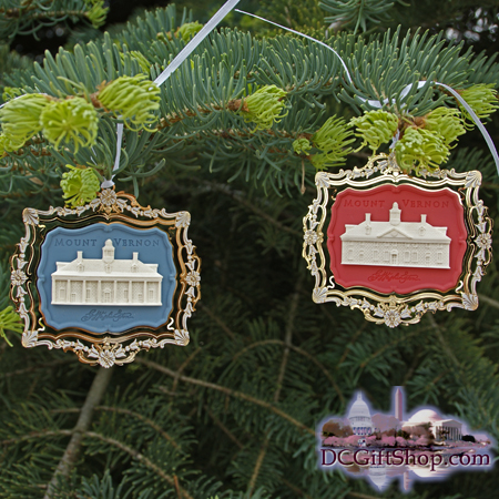 2001 Collectible Mount Vernon Set of 2 Ornaments