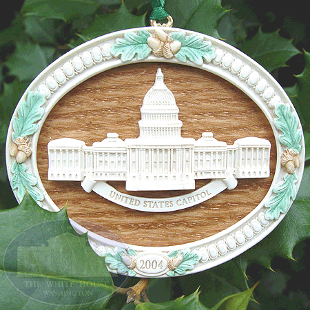 2004 Capitol Marble Wood Ornament