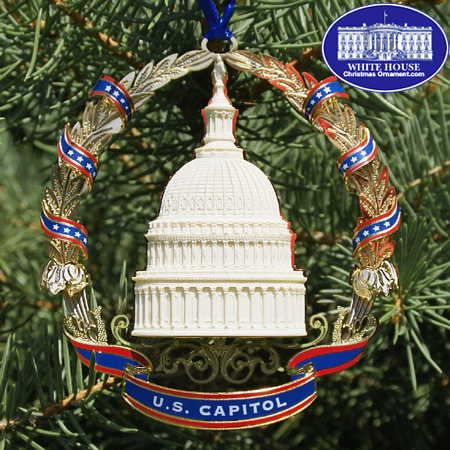 2007 US Capitol Marble Dome and Wreath Ornament