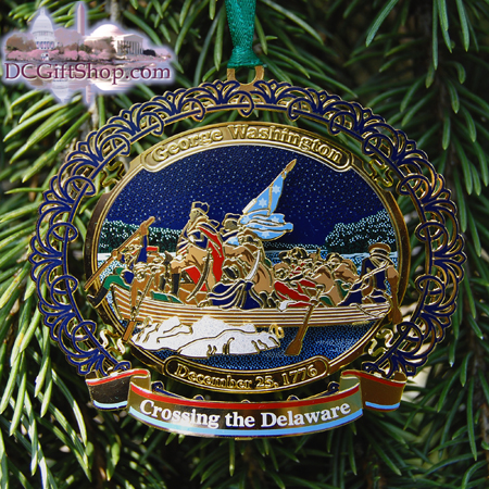 George Washington Crossing the Delaware River Ornament