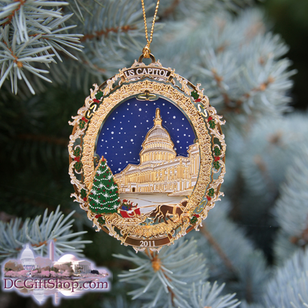 2011 U.S. Capitol Holiday Tree & Carriage Ornament