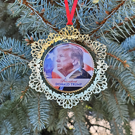 President Donald Trump Glass Ball Ornament 
