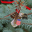 American Bald Eagle Christmas Ornament
