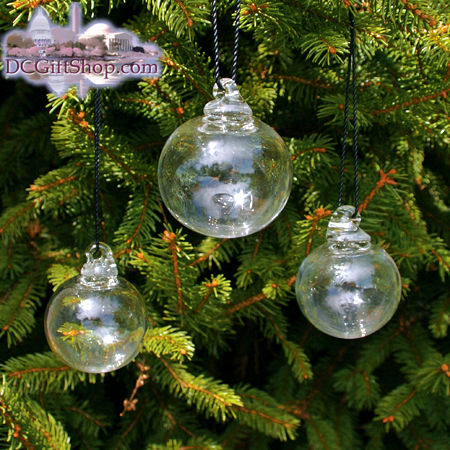 Clear Undecorated Glass Balls (Set of 3)