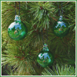 Emerald Green Glass Balls (Set of 3)