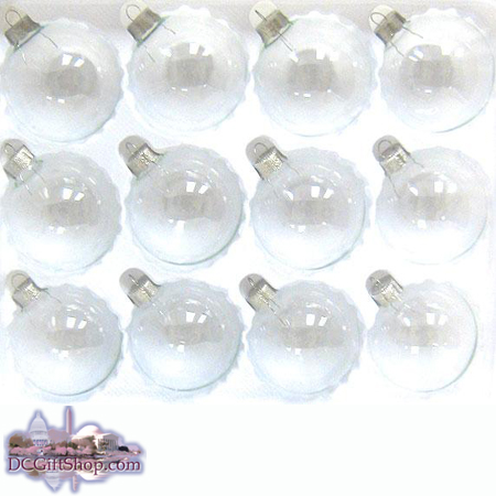 Clear Glass Ornament Set Of 60 Ornaments