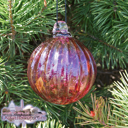 Cranberry Red Glass Optic Ball 3"
