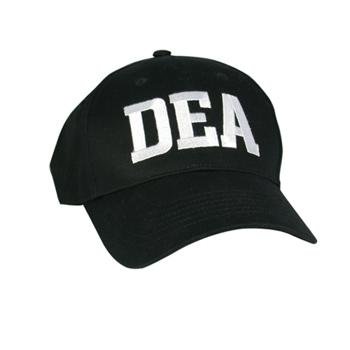 DEA Black Structured Cap
