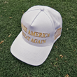 White and Gold Make America Great Again Cap