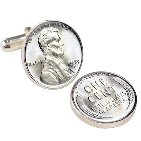 Lincoln Steel Penny Cufflinks