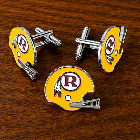 Washington Redskins Lombardi Era Helmet Cufflinks and Lapel Pin Set