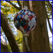 Patriotic Glass Hummingbird Feeder