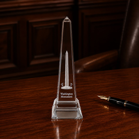 Washington Monument Glass Paperweight
