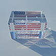 3D Washington DC American Flag Paperweight