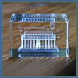 Lincoln Memorial 3D Glass Paperweight