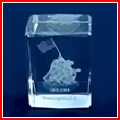 Marine Corps War Memorial Glass Paperweight