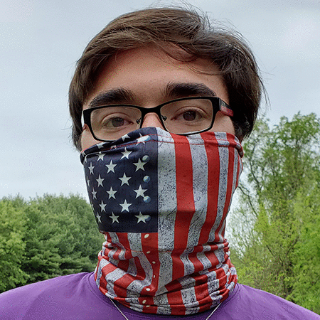 American Flag Neck Gator Mask