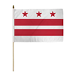 District of Columbia 12x18 Inch Stick Flag
