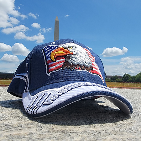 American Eagle and Flag Trucker Cap