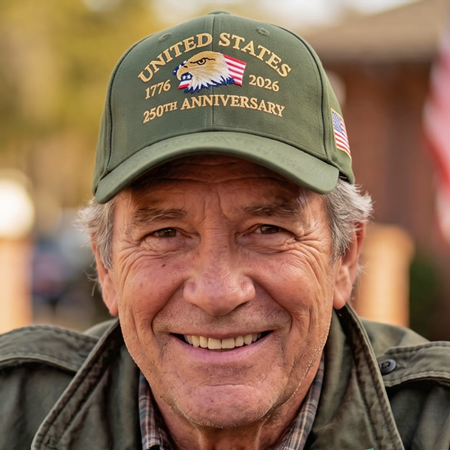 US 250th Anniversary Olive Green Cap