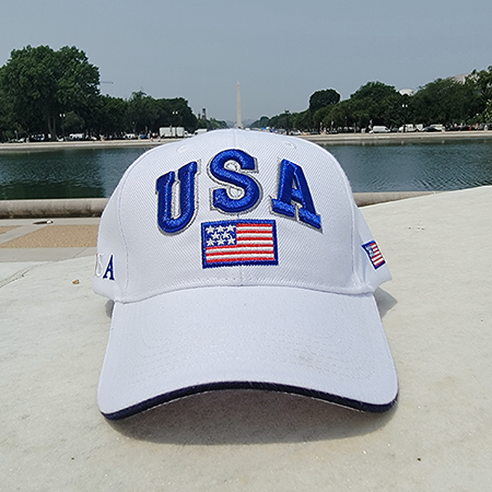 White American Flag Baseball Cap