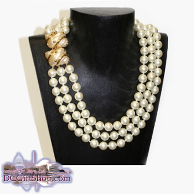 Barbara Bush Triple-Strand Pearl Necklace