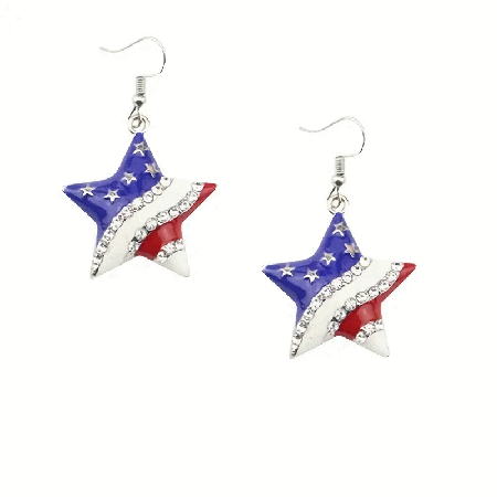 Independence Day Star Earrings