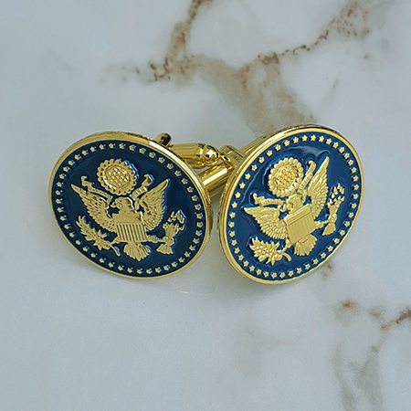 Navy Blue Great Seal Cufflinks