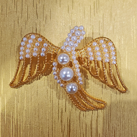 First Lady Pearl and Gold Dove Pin