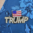 Trump Rhinestone Brooch with American Flag