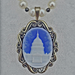 United States Capitol Blue Cameo with Pearl Necklace