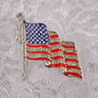 Waving American Flag Brooch