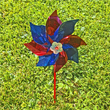 Blue Red White Sparkle Pinwheel