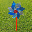 White Blue Red Sparkle Pinwheel