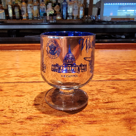 Blue Washington DC Metallic Shot Glass