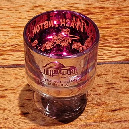 Pink Washington DC Metallic Shot Glass